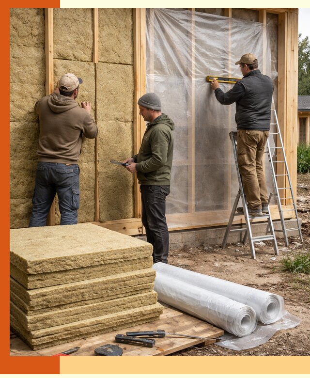 Утепление каркасного дома в юбилейном под ключ с гарантией качества