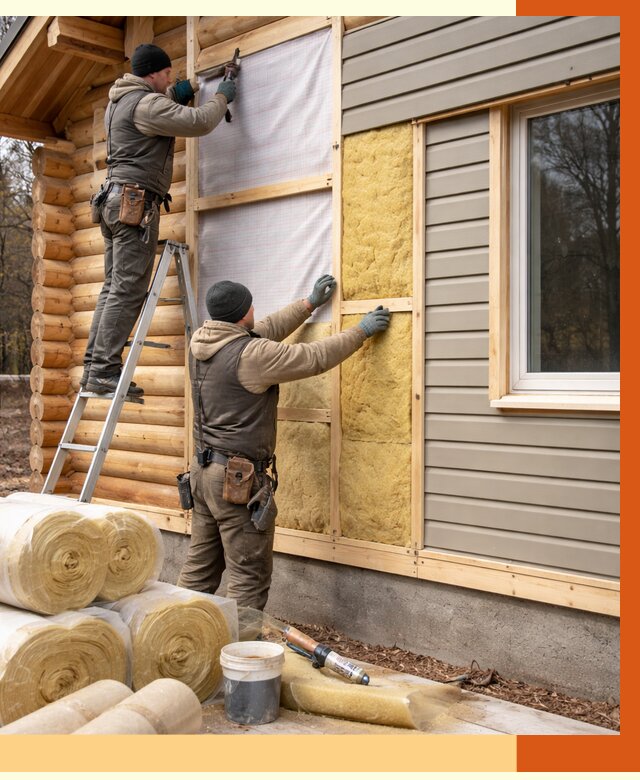 Утепление деревянного дома в юбилейном от 6388 руб./м2 — заказать работы | ТепломастерЮбл