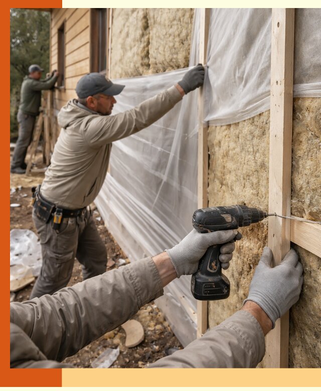 Утепление дома из бруса в юбилейном качественно и долговечно