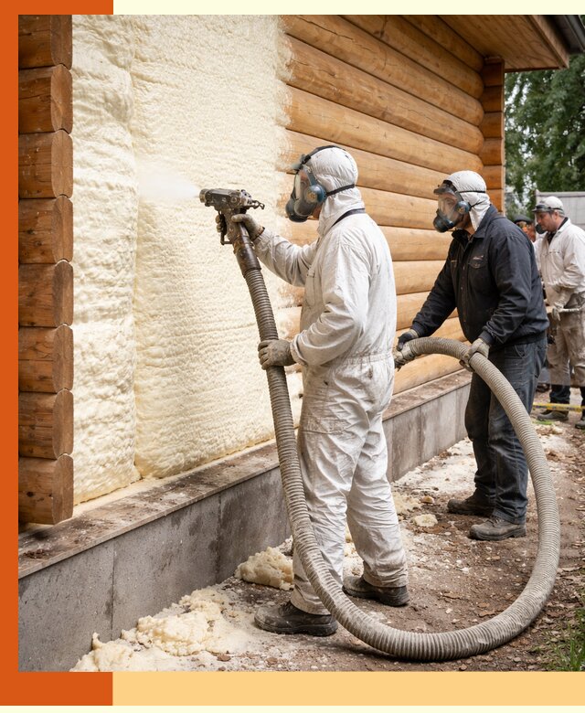 Утепление дома из бруса пенополиуретаном в юбилейном