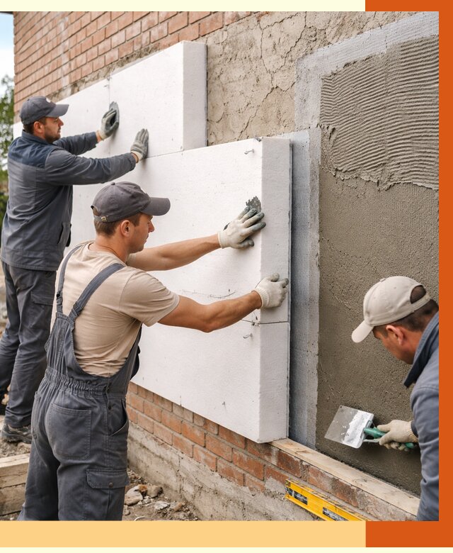 Утепление кирпичного дома в юбилейном от 4327 руб. под ключ | ТепломастерЮбл