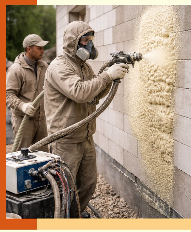 Утепление дома из газобетона ППУ в юбилейном — надежная теплоизоляция