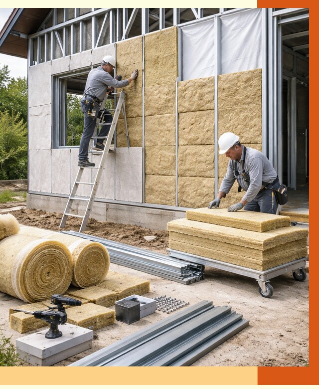 Утепление дома из ЛСТК в юбилейном от 5358 руб./м² — профессионально | ТепломастерЮбл