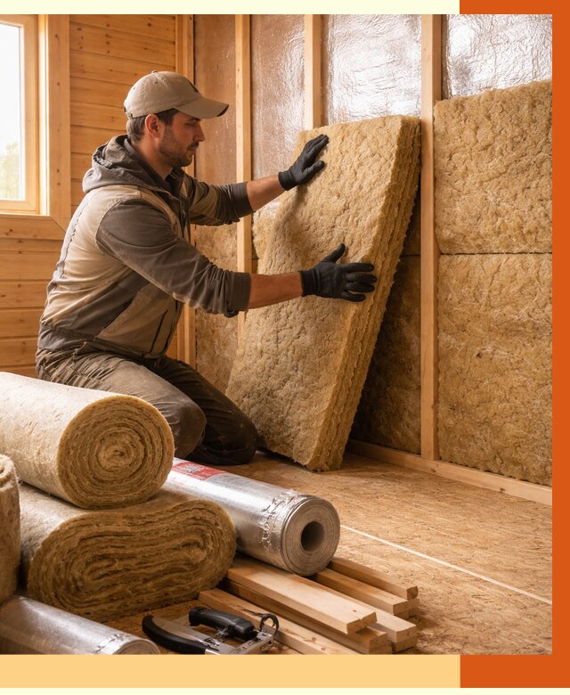 Утепление бани в юбилейном под ключ от 4636 руб./м2 — утеплить потолок, пол и стены | ТепломастерЮбл