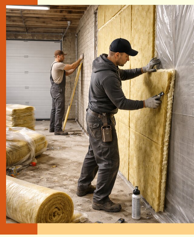 Утепление гаража под ключ в юбилейном — все виды теплоизоляции