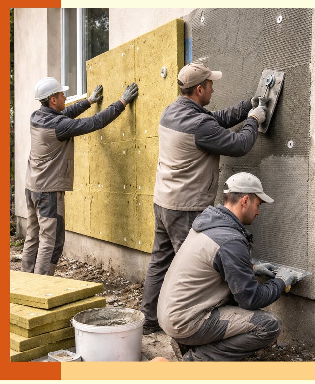 Утепление фасада под штукатурку в юбилейном — энергоэффективная технология