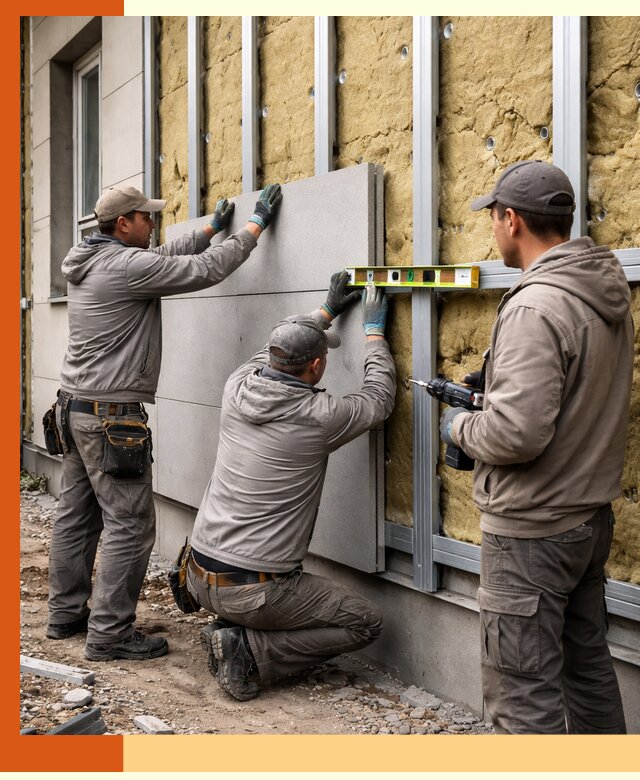 Утепление вентилируемого фасада под ключ в юбилейном