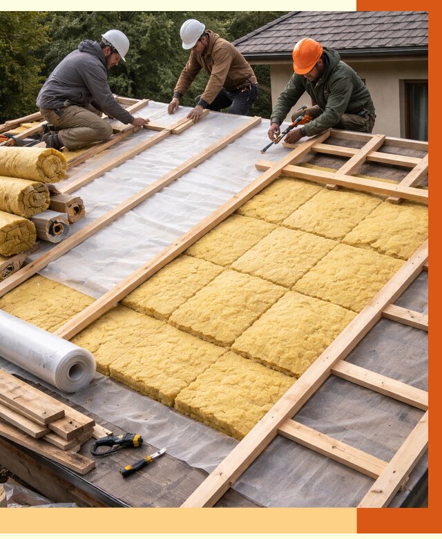 Утепление скатной крыши в юбилейном от 1288 руб./м2 под ключ | ТепломастерЮбл