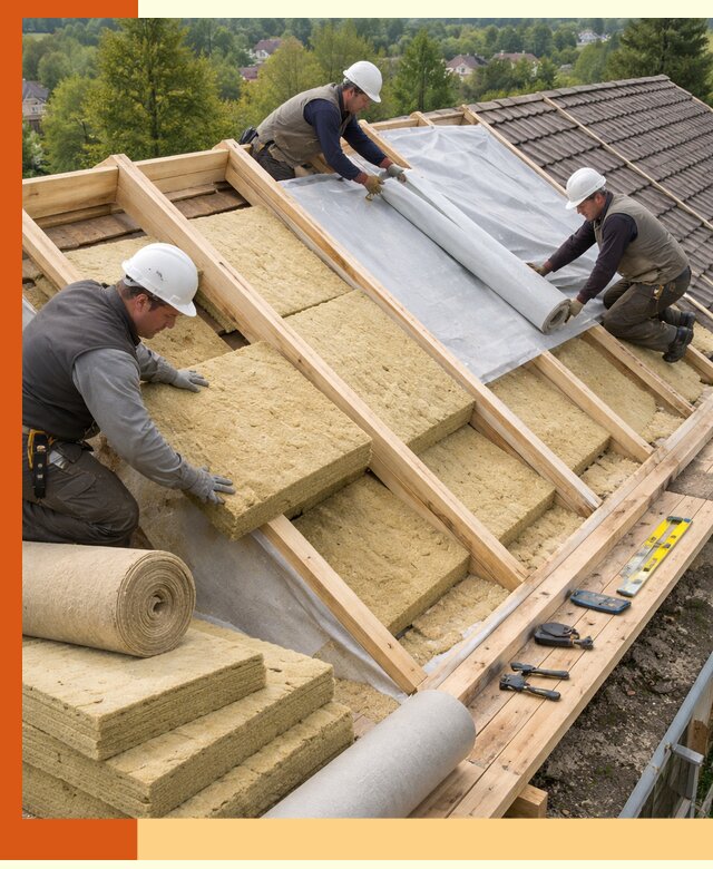 Утепление скатной крыши в юбилейном качественно и надёжно