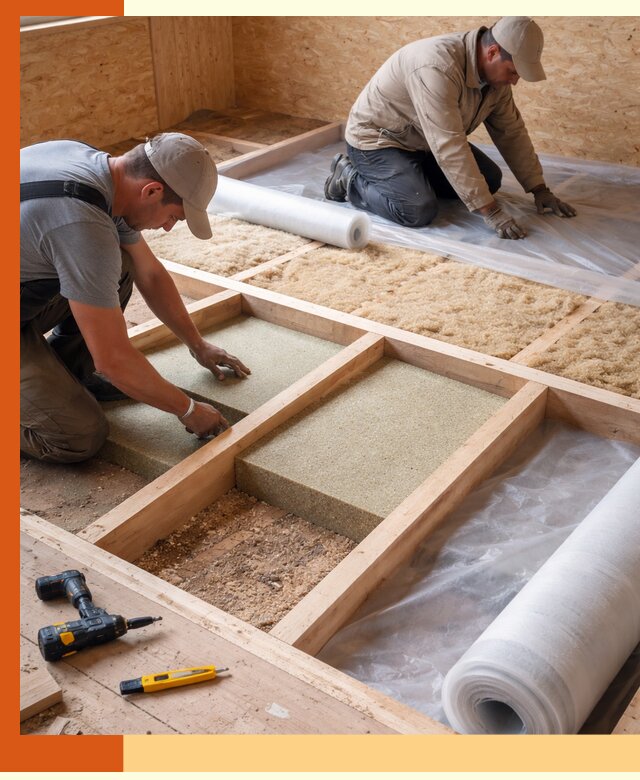 Профессиональное утепление деревянного пола в юбилейном