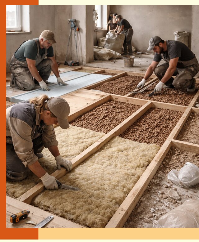 Утепление перекрытий жилых и промышленных зданий в юбилейном