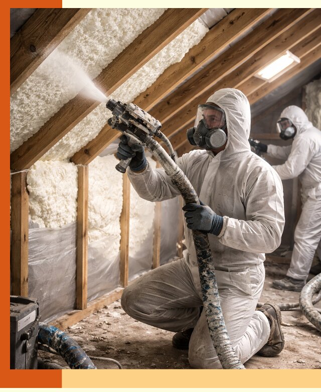 Утепление чердака пенополиуретаном (ППУ) в юбилейном