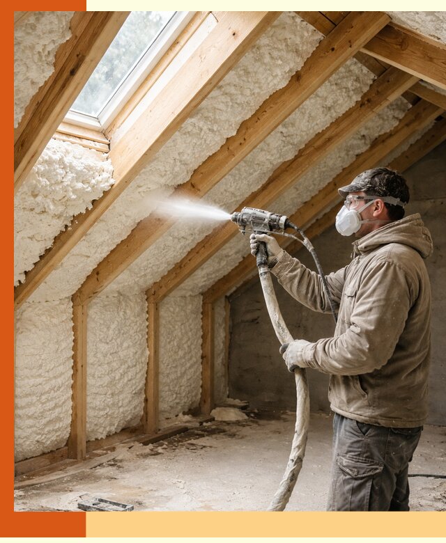 Утепление мансарды ППУ в юбилейном быстро и надежно