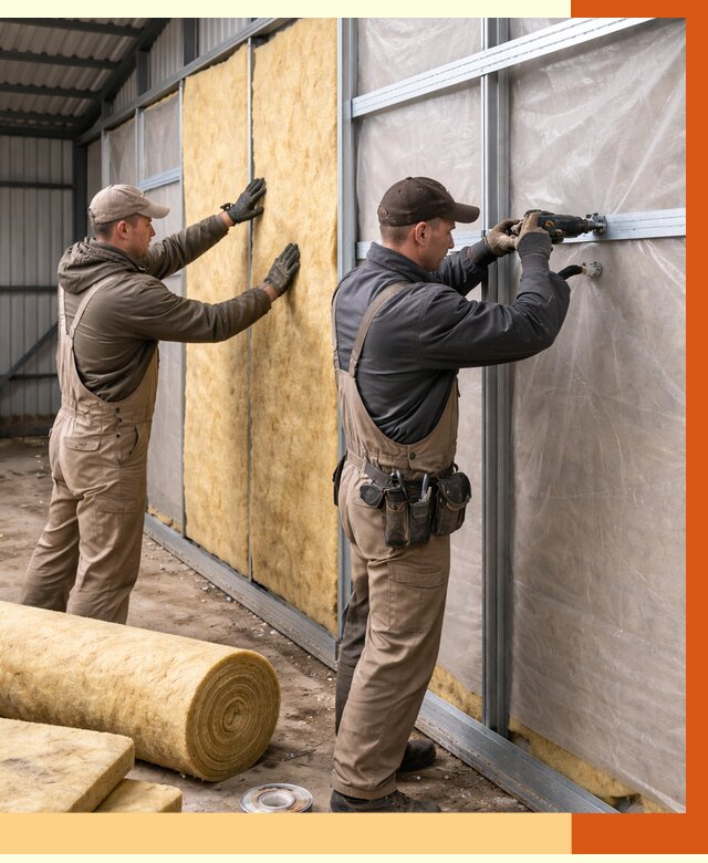 Утепление металлического ангара в юбилейном от 4894 руб/м2 — услуги под ключ | ТепломастерЮбл