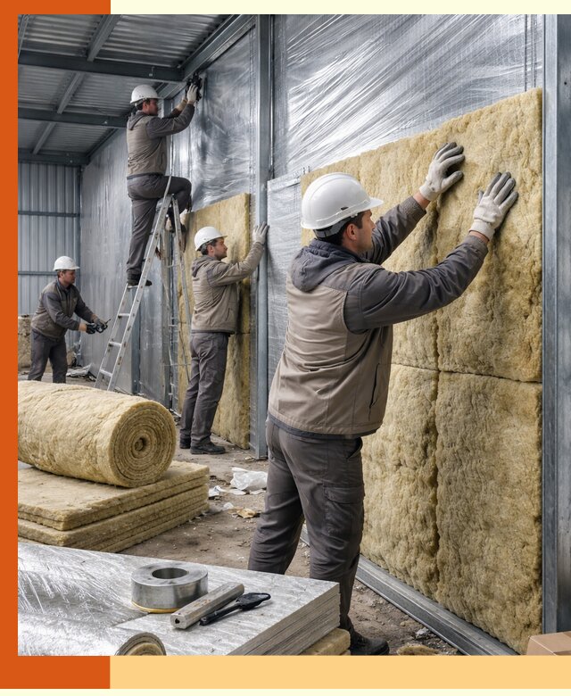 Утепление металлического склада в юбилейном: теплоизоляция и герметизация