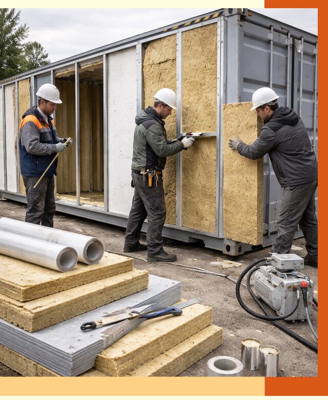 Утепление морского контейнера в юбилейном от 3864 руб. под ключ | ТепломастерЮбл