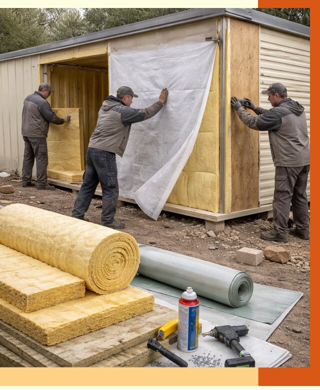 Утепление строительной бытовки в юбилейном от 12879 руб. под ключ | ТепломастерЮбл