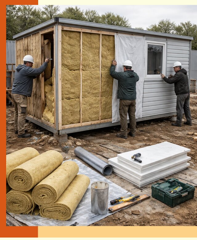 Утепление строительной бытовки под ключ в юбилейном для любых условий