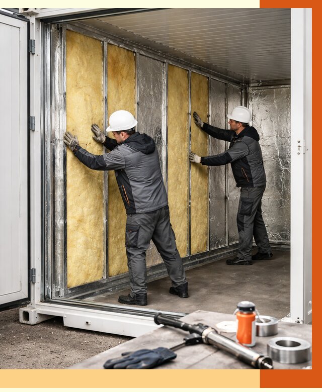 Утепление рефрижераторного контейнера в юбилейном от 46364 руб./м² | ТепломастерЮбл