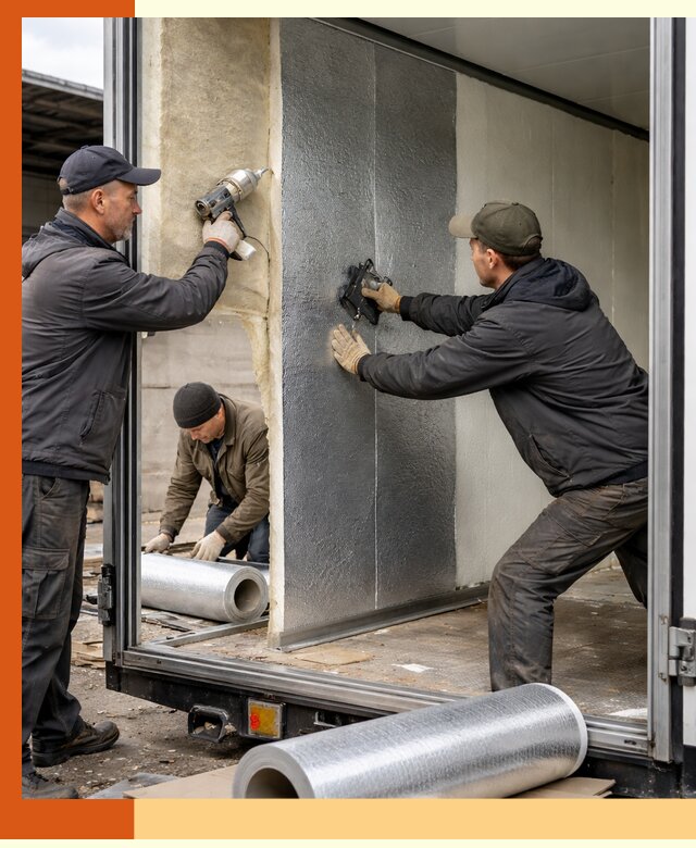 Утепление холодильного кузова в юбилейном — монтаж и теплоизоляция