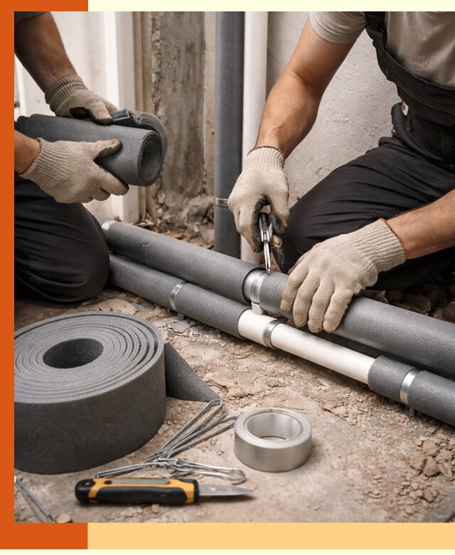 Утепление труб водоснабжения в юбилейном — монтаж и защита сети