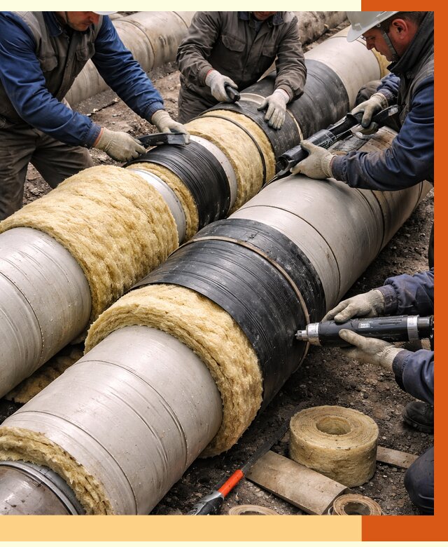 Утепление трубопровода в юбилейном под ключ от 1906 руб. — надежно и выгодно | ТепломастерЮбл