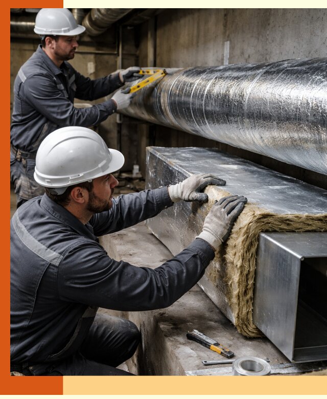 Профессиональное утепление воздуховодов и теплоизоляция в юбилейном