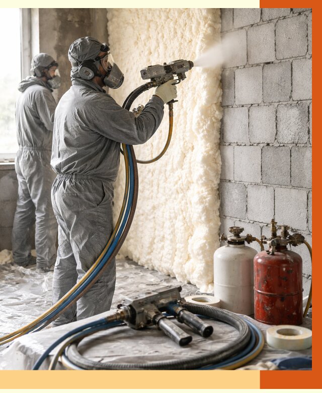 Утепление блочной стены ППУ в юбилейном от 4379 руб./м² — ТепломастерЮбл