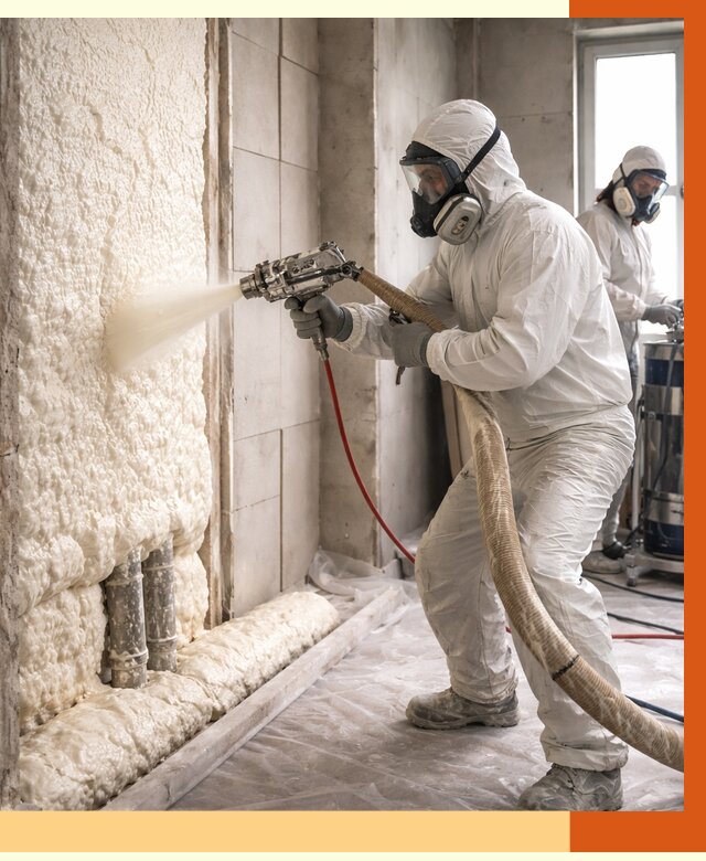 Напыление пенополиуретана в юбилейном от 7727 руб./м2 — услуги и монтаж ППУ | ТепломастерЮбл