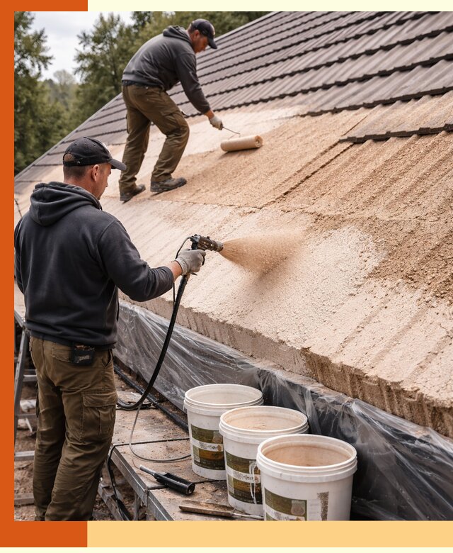 Утепление кровли жидкой пробкой в юбилейном для домов и зданий