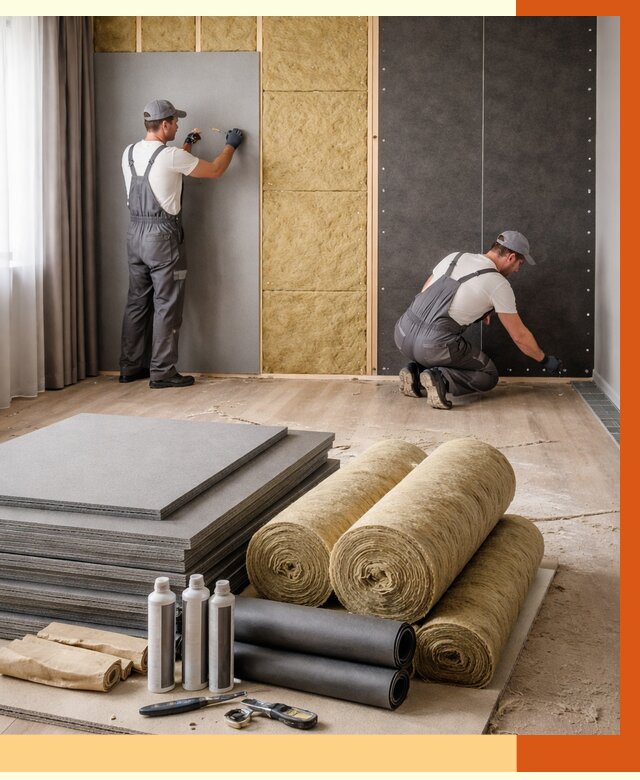 Шумоизоляция дома в юбилейном от 4636 руб/м2 — комплексная звукоизоляция под ключ | ТепломастерЮбл