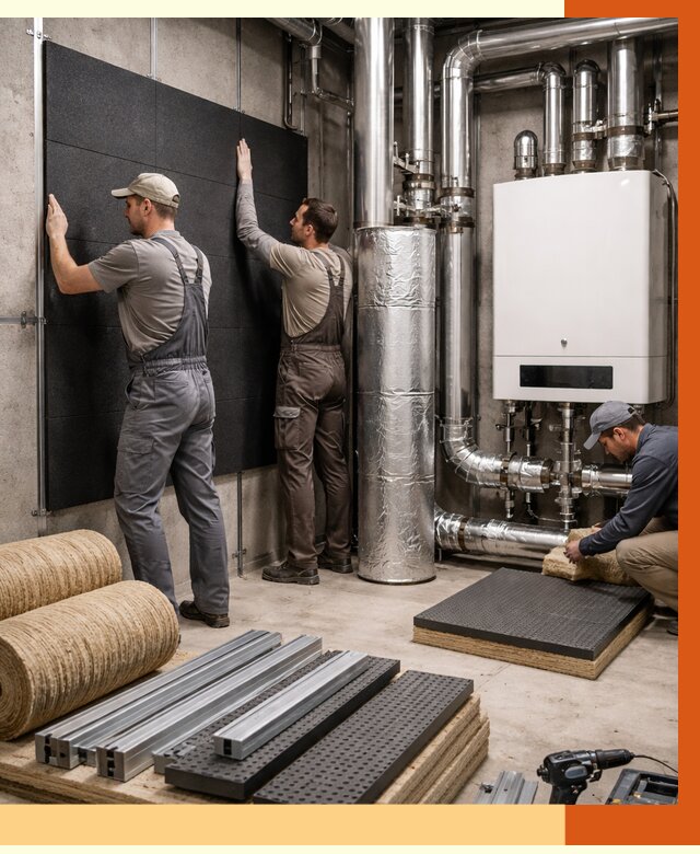 Шумоизоляция котельной в юбилейном от 6697 руб. под ключ | Профессиональная звукоизоляция — ТепломастерЮбл