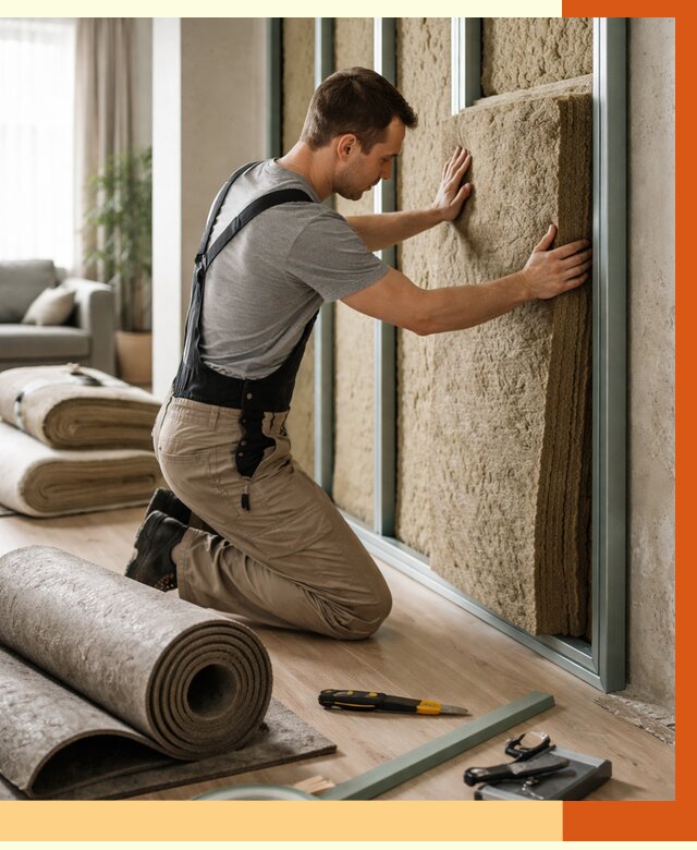 Шумоизоляция перегородок в юбилейном от 1700 руб. за м2 — ТепломастерЮбл