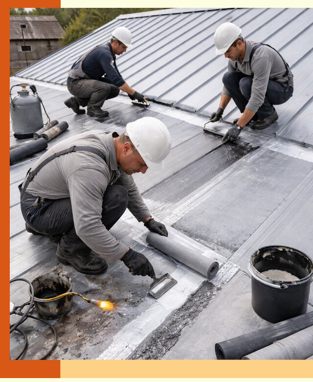 Гидроизоляция металлической кровли с гарантией в юбилейном