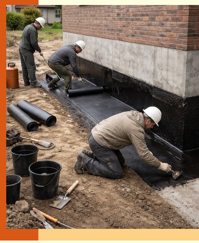 Гидроизоляция фундамента в юбилейном: надежная защита строений