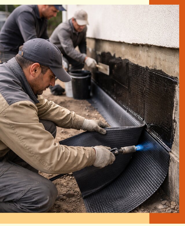 Гидроизоляция цоколя и отмостки в юбилейном от 8758 руб. — ТепломастерЮбл