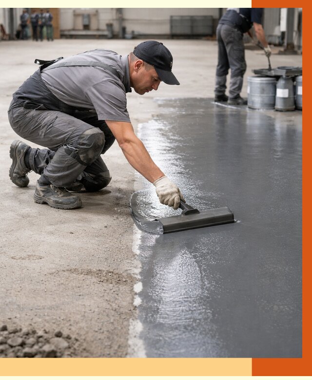 Гидроизоляция промышленного пола в юбилейном от 1236 руб./м2 — ТепломастерЮбл специалисты под ключ