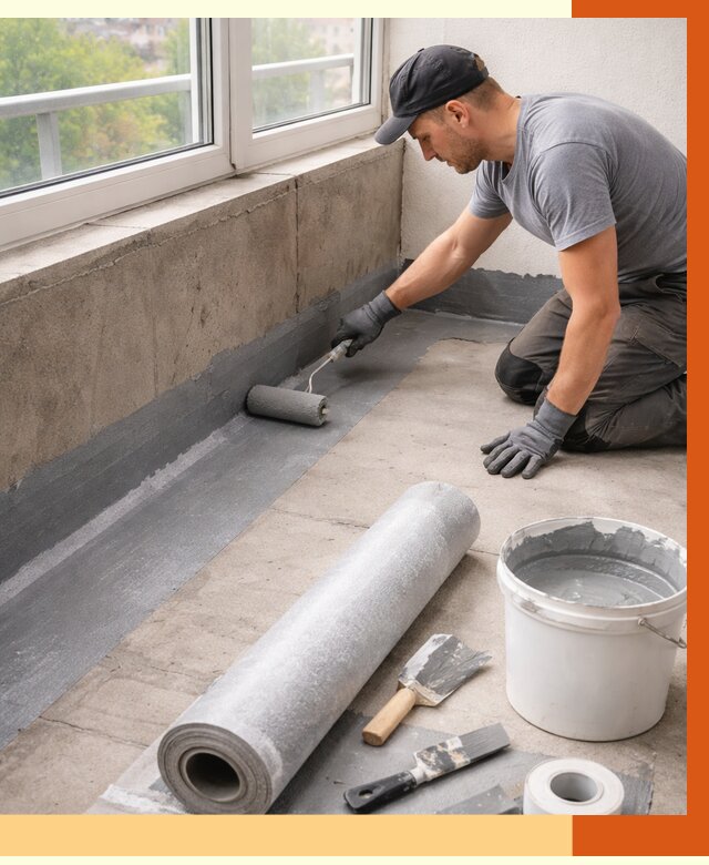 Профессиональная гидроизоляция балкона в юбилейном от 4327 руб. | ТепломастерЮбл