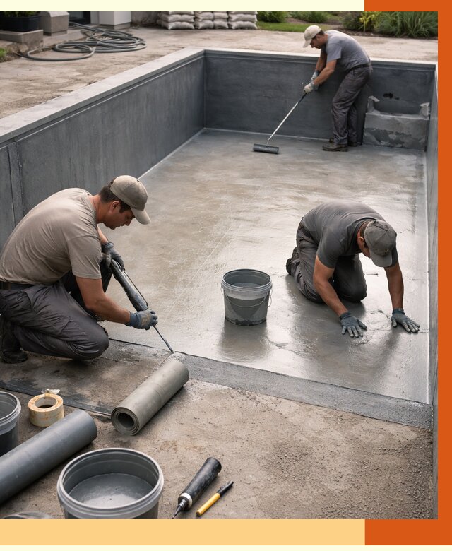 Профессиональная гидроизоляция бассейна в юбилейном от 6697 руб. за м2 | ТепломастерЮбл