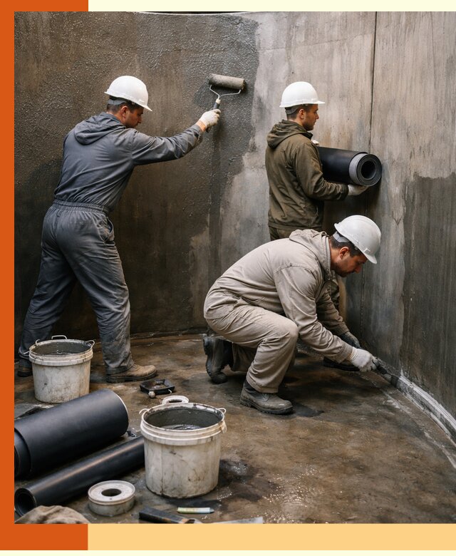 Гидроизоляция резервуара профессионально в юбилейном