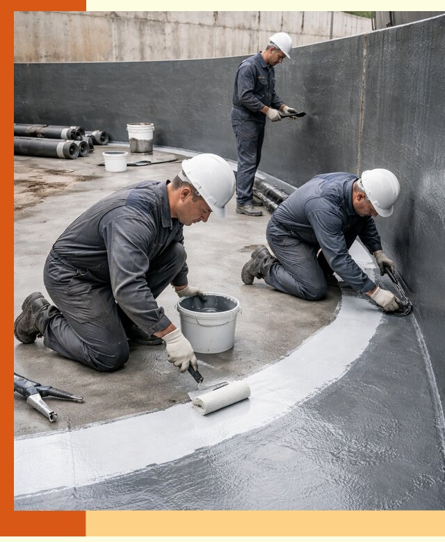 Гидроизоляция резервуара для топлива в юбилейном