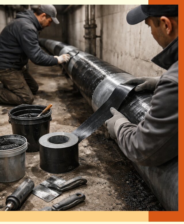 Гидроизоляция труб в юбилейном от 2576 руб. — профессиональная герметизация | ТепломастерЮбл