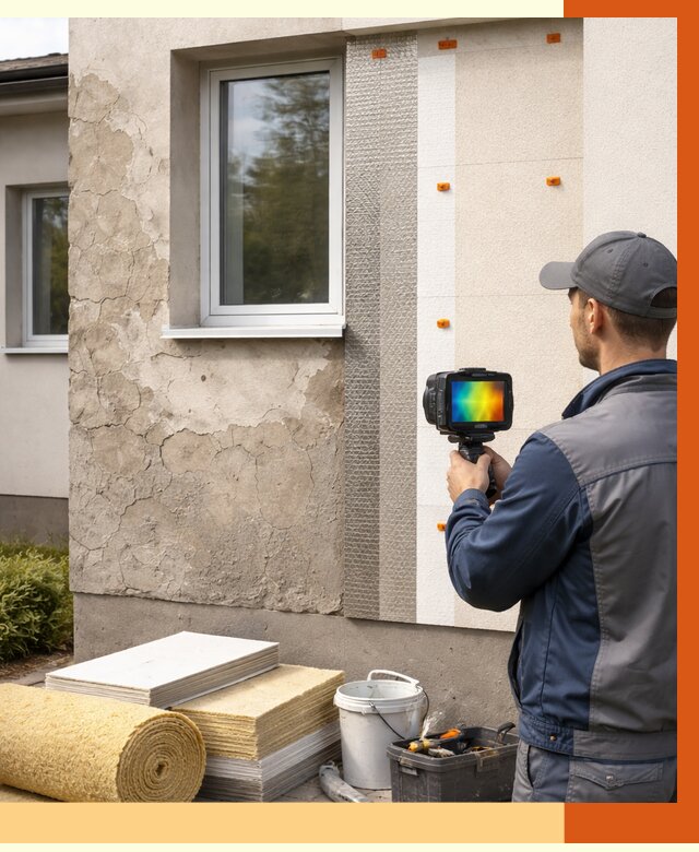 Тепловизионное обследование фасада в юбилейном от 4636 руб. под ключ | ТепломастерЮбл