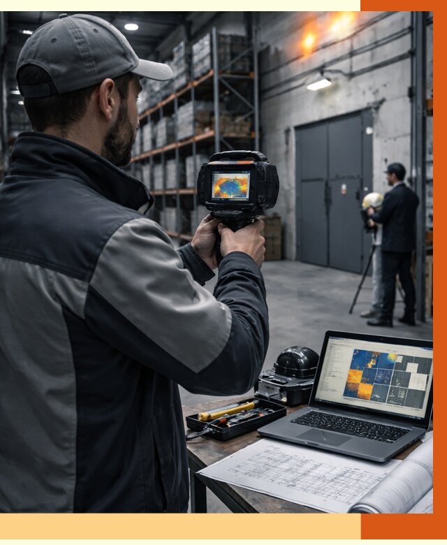 Тепловизионное обследование склада в юбилейном от 6697 руб. | ТепломастерЮбл