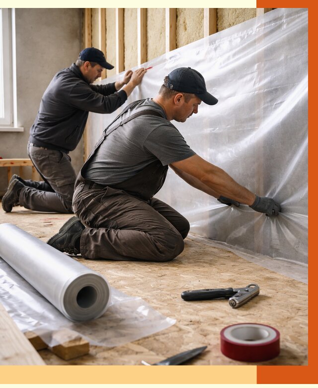 Монтаж пароизоляции в юбилейном от 2576 руб. — установка и укладка под ключ | ТепломастерЮбл