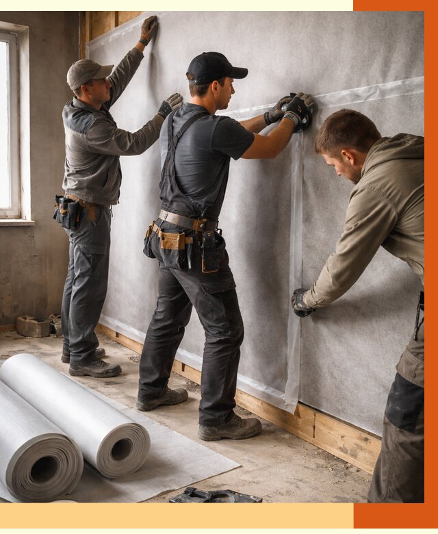 Монтаж ветроизоляции в юбилейном от 4636 руб./м2 — профессионально | ТепломастерЮбл