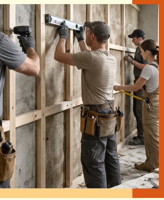 Монтаж обрешетки под утепление в юбилейном от 1185 руб/м² | Заказать у ТепломастерЮбл