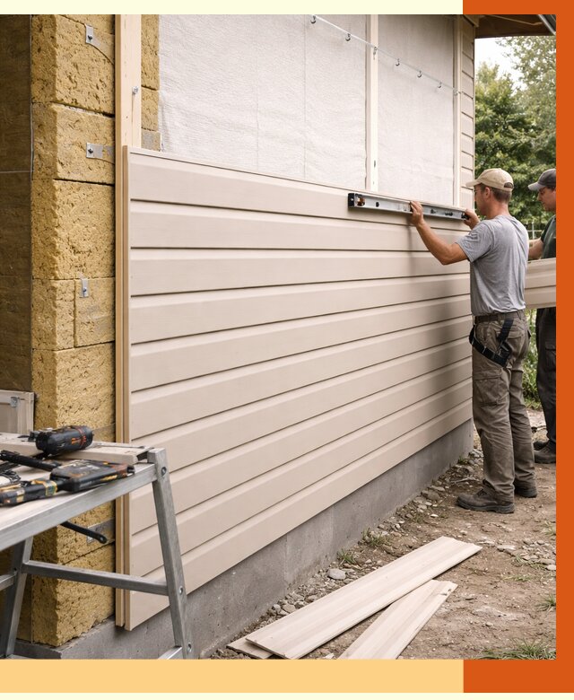 Монтаж сайдинга после утепления в юбилейном от 1906 руб. — обшивка и облицовка | ТепломастерЮбл